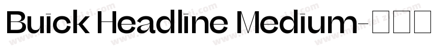 Buick Headline Medium字体转换